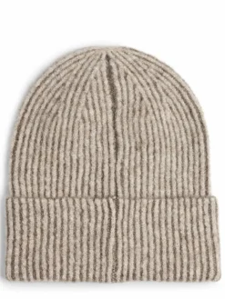 mbyM Mützen & Hüte*Damen Mütze - Hevelyn taupe gestreift