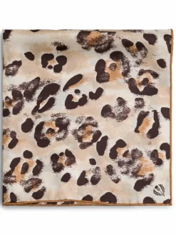 Fraas Schals & Tücher*Damen Nickituch aus Seide beige schwarz gemustert