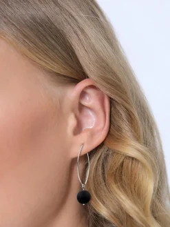 Nenalina Schmuck*Damen Ohrringe schwarz uni