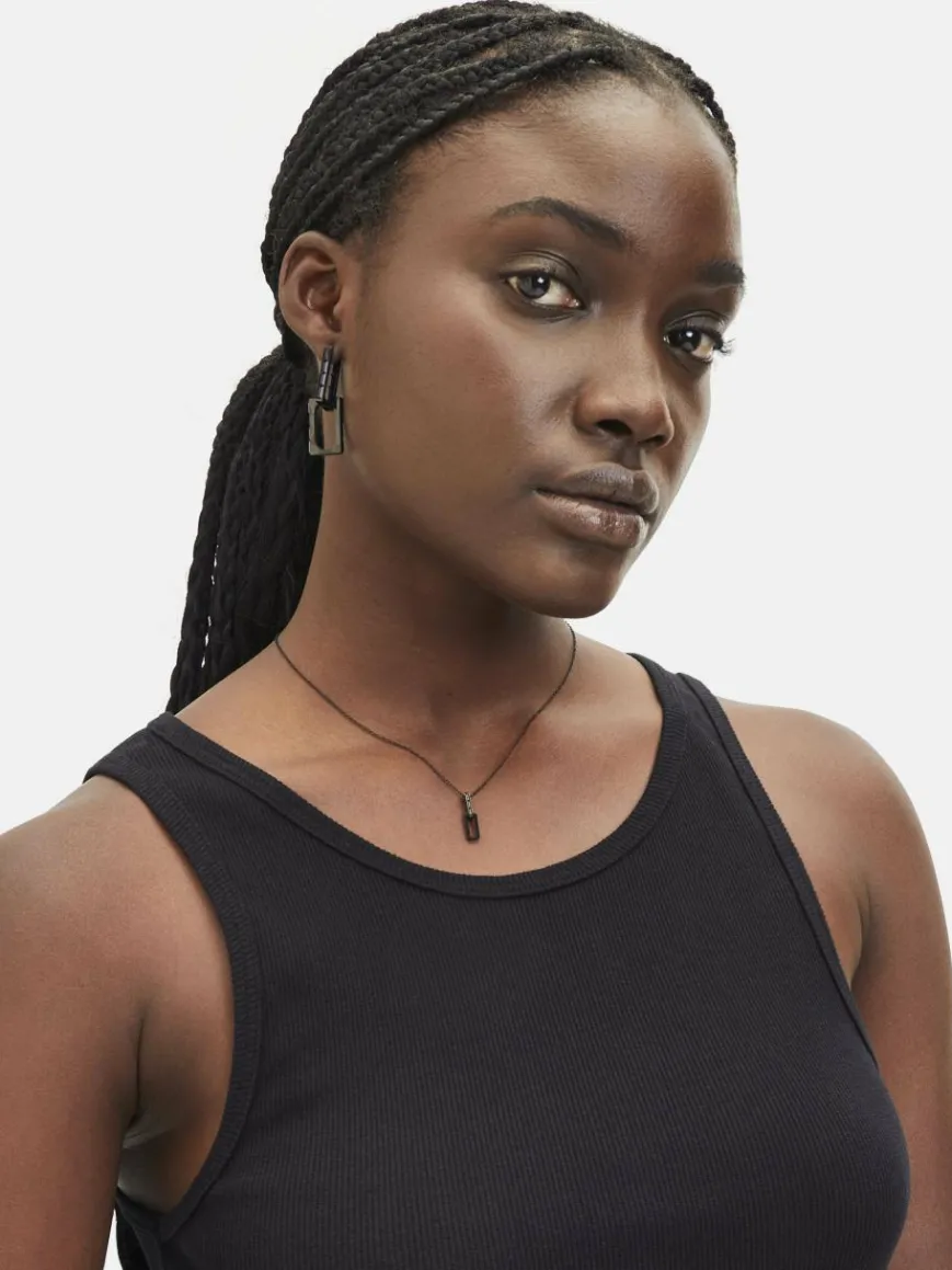 Liebeskind Berlin Schmuck*Damen Ohrringe schwarz uni