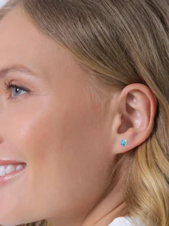 Elli Schmuck*Damen Ohrringe blau uni