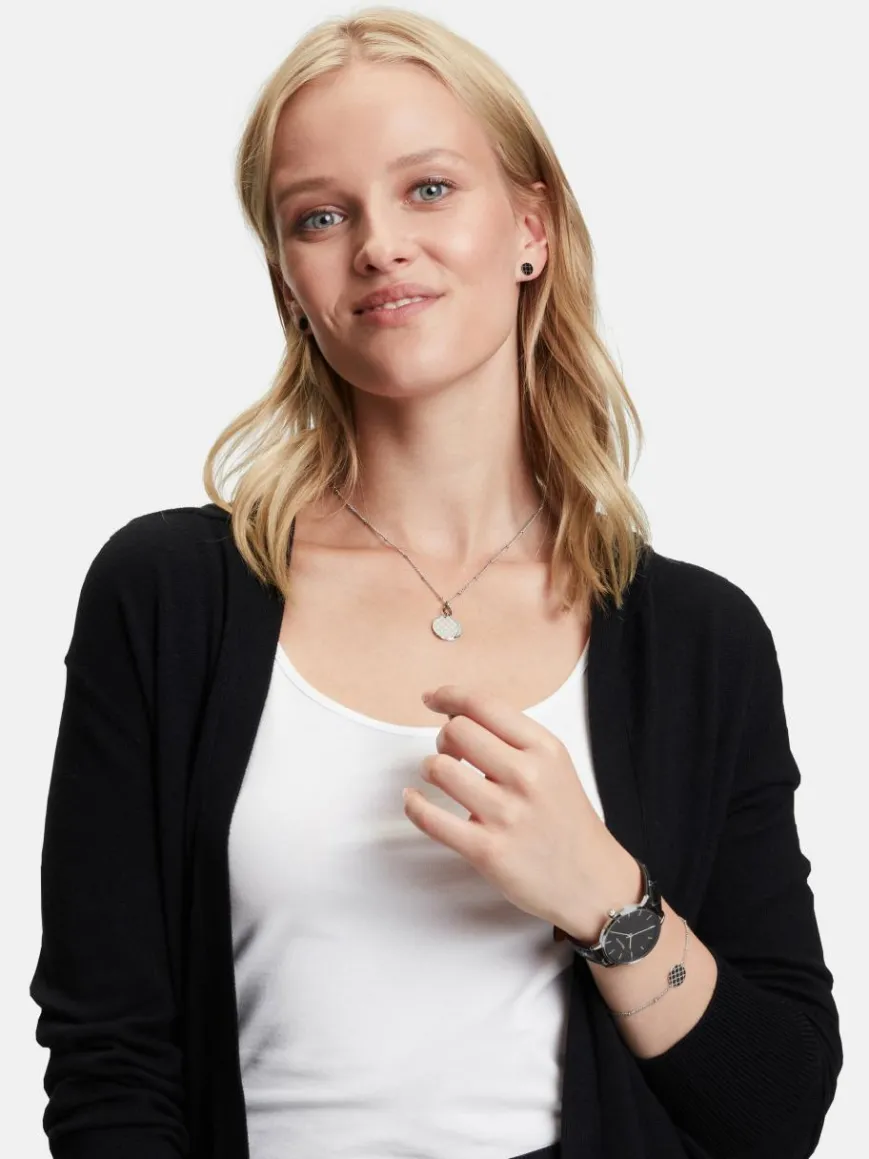 Tamaris Schmuck*Damen Ohrringe schwarz uni