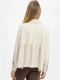 Drykorn Blusen*Damen Oversize-Bluse - Flanna beige meliert