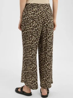 zero Hosen*Damen Palazzo Hose beige braun gemustert