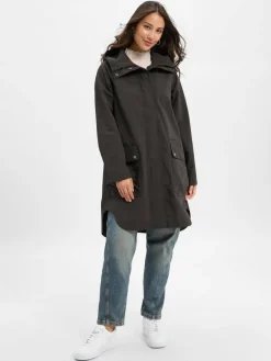 Didriksons Jacken & Westen*Damen Parka schwarz uni