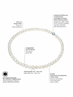 Valero Pearls Schmuck*Damen Perlen-Kette - Classic weiß uni