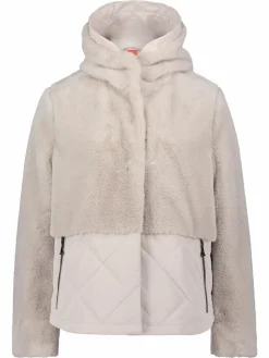 Amber & June Jacken & Westen*Damen Plüschjacke grau uni