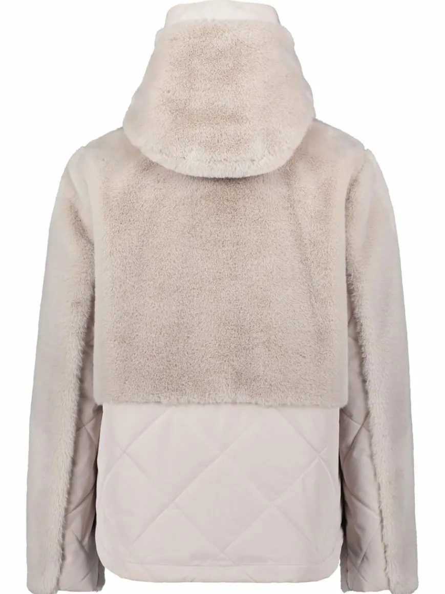 Amber & June Jacken & Westen*Damen Plüschjacke grau uni