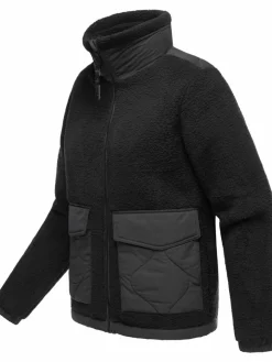 Ragwear Sweatshirts & Sweatjacken|Jacken & Westen*Damen Plüschjacke - Arctika schwarz uni