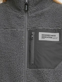 OXMO Jacken & Westen*Damen Plüschjacke - OXABBY grau uni