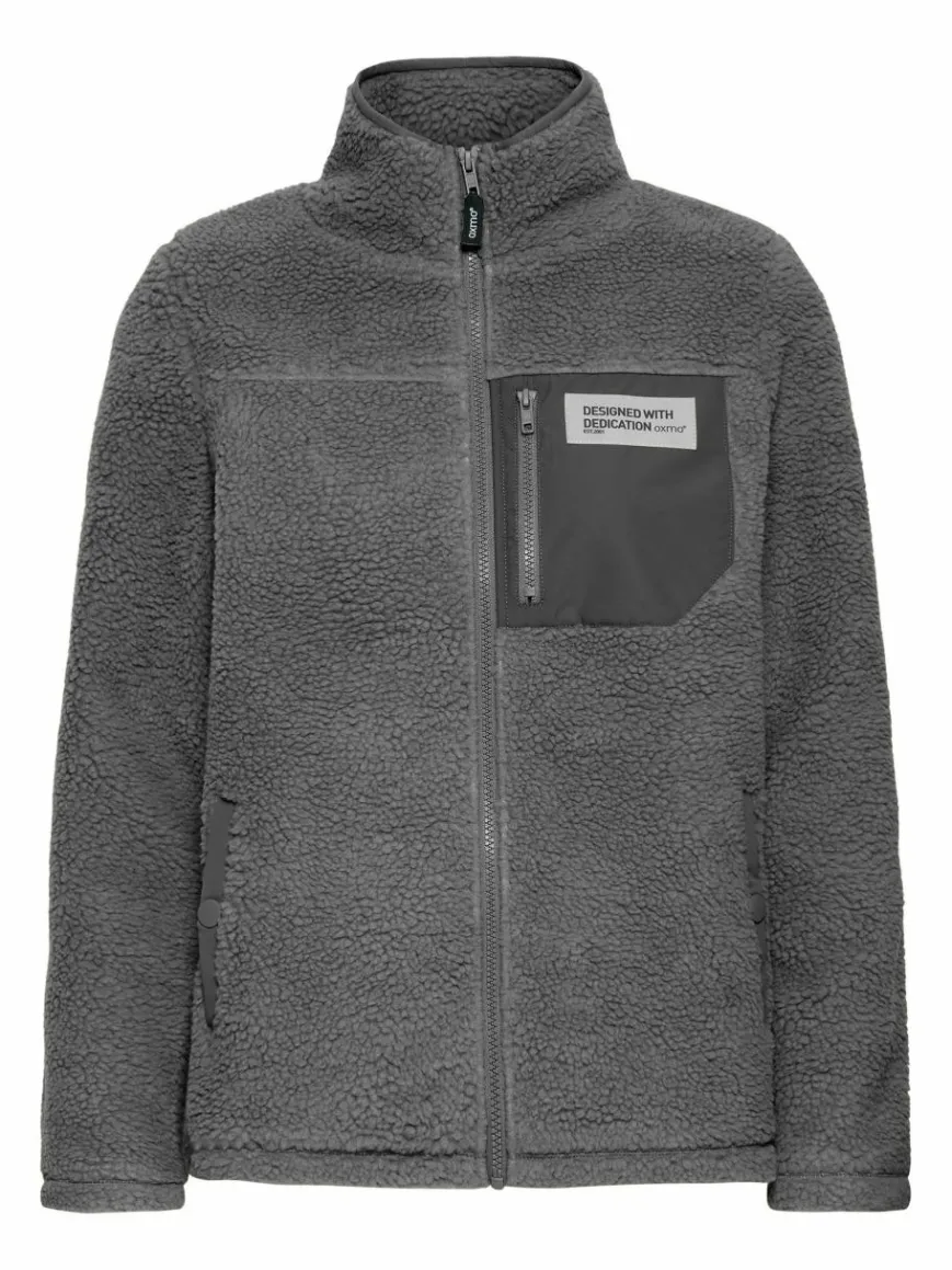 OXMO Jacken & Westen*Damen Plüschjacke - OXABBY grau uni