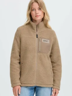 OXMO Jacken & Westen*Damen Plüschjacke - OXABBY beige uni