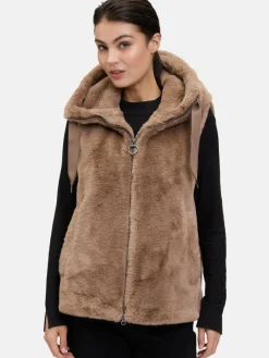 Betty Barclay Jacken & Westen*Damen Plüschweste braun camel uni