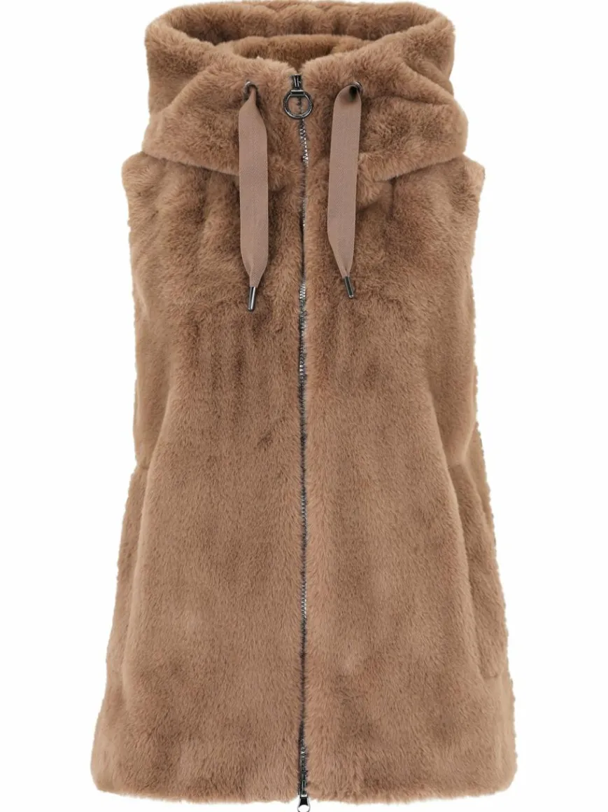 Betty Barclay Jacken & Westen*Damen Plüschweste braun camel uni