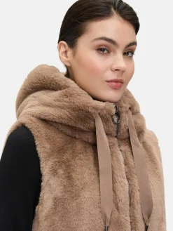 Betty Barclay Jacken & Westen*Damen Plüschweste braun camel uni