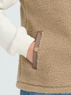 OXMO Jacken & Westen*Damen Plüschweste - OXABBY beige uni