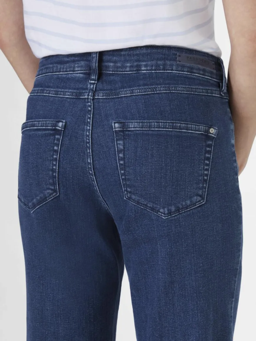 Paddock`s Jeans*Damen 5-Pocket Jeans - LARA Straight Fit dark stone uni