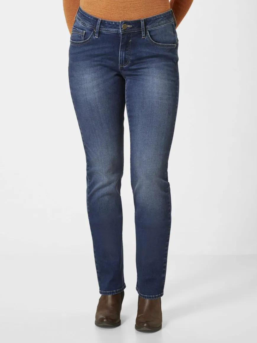 Paddock`s Jeans*Damen 5-Pocket Jeans - LIA Slim Fit blue stone uni