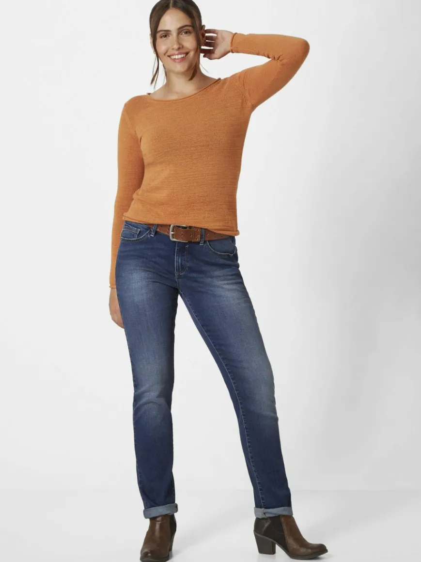 Paddock`s Jeans*Damen 5-Pocket Jeans - LIA Slim Fit blue stone uni