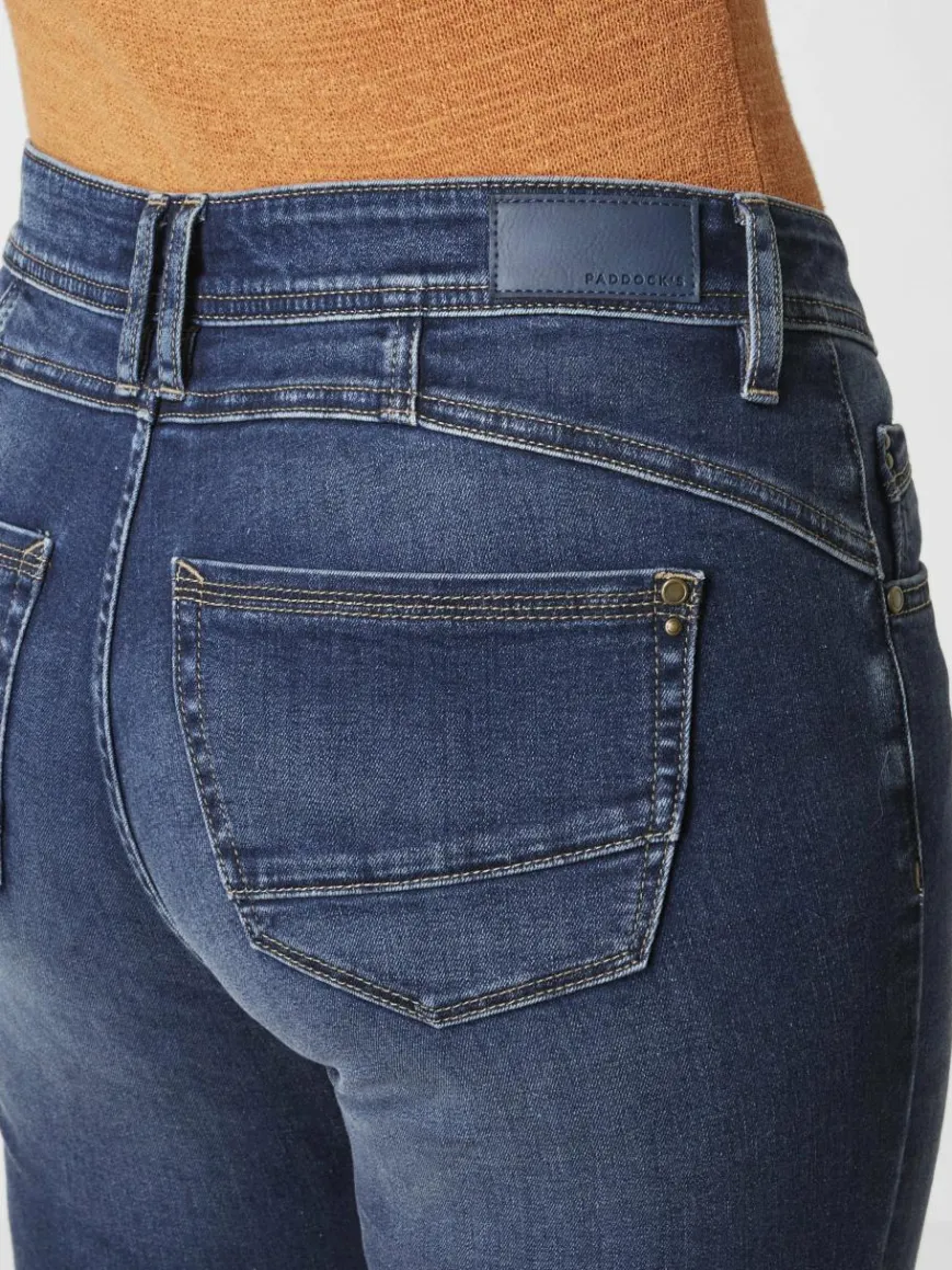Paddock`s Jeans*Damen 5-Pocket Jeans - LIA Slim Fit blue stone uni