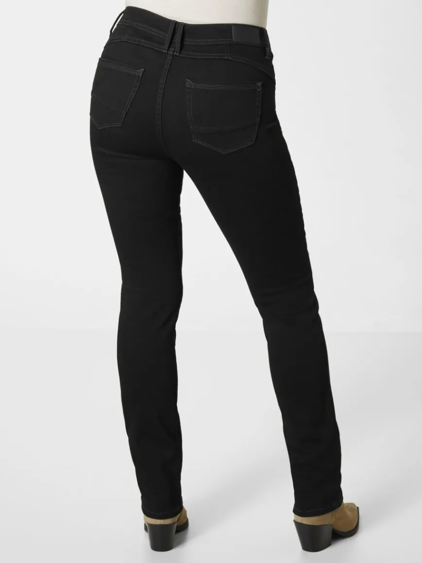 Paddock`s Jeans*Damen 5-Pocket Jeans - LIA Slim Fit schwarz uni