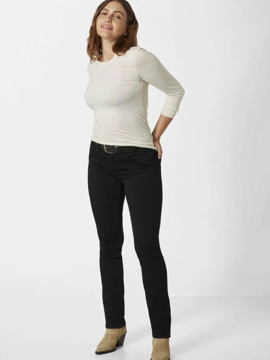 Paddock`s Jeans*Damen 5-Pocket Jeans - LIA Slim Fit schwarz uni