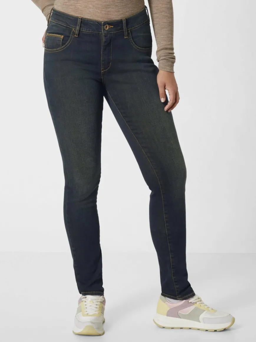 Paddock`s Jeans*Damen 5-Pocket Jeans - PAT Slim Fit dark stone uni