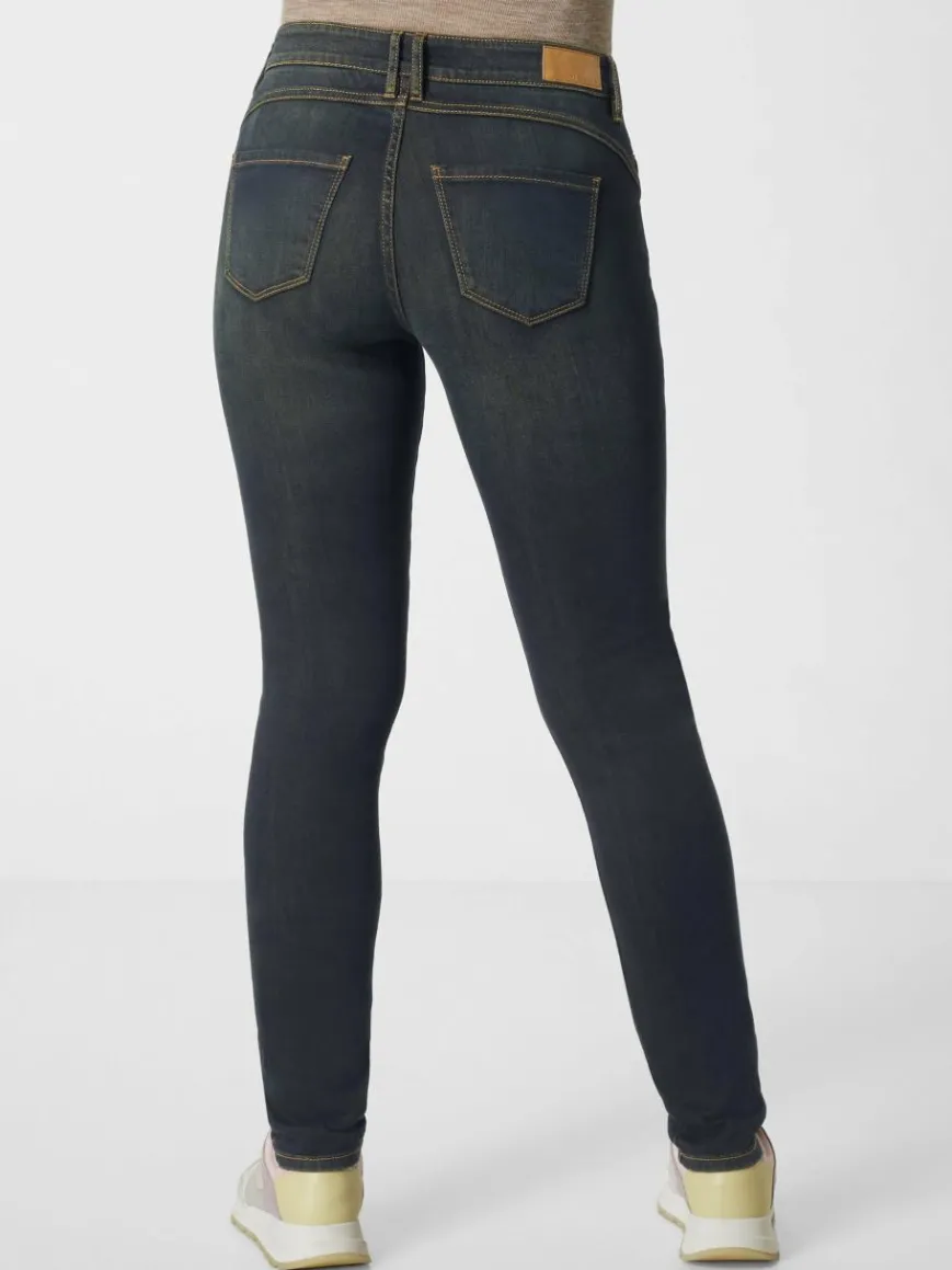 Paddock`s Jeans*Damen 5-Pocket Jeans - PAT Slim Fit dark stone uni