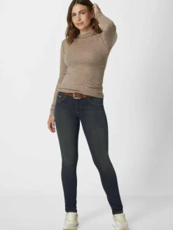 Paddock`s Jeans*Damen 5-Pocket Jeans - PAT Slim Fit dark stone uni