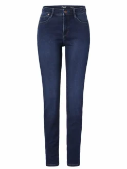 Paddock`s Jeans*Damen 5-Pocket Jeans - PAT Slim Fit dark stone uni