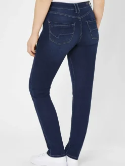Paddock`s Jeans*Damen 5-Pocket Jeans - PAT Slim Fit dark stone uni