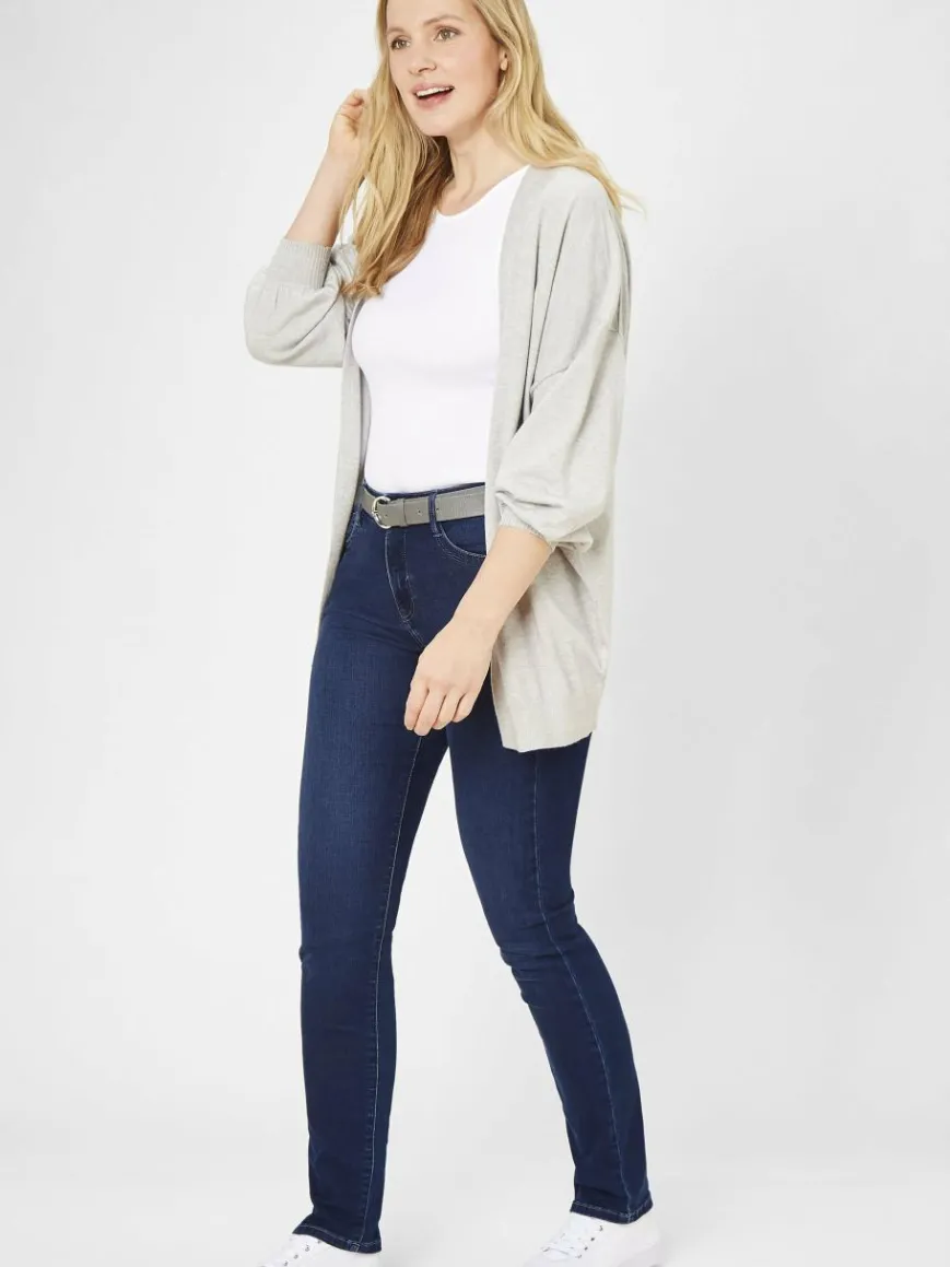 Paddock`s Jeans*Damen 5-Pocket Jeans - PAT Slim Fit dark stone uni