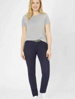 Paddock`s Jeans*Damen 5-Pocket Jeans - PAT Slim Fit blau uni