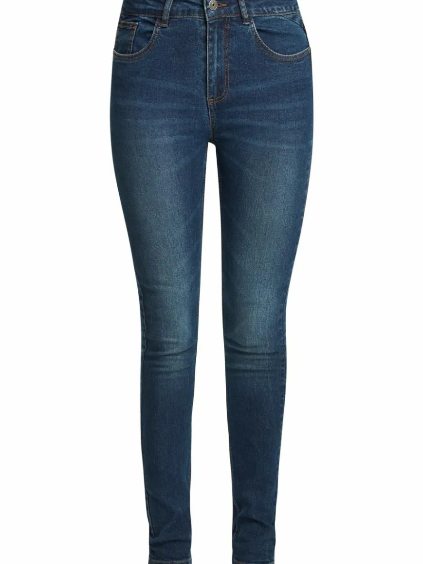 OXMO Jeans*Damen 5-Pocket-Jeans - OXLenna blau uni