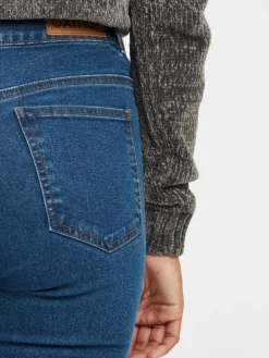 OXMO Jeans*Damen 5-Pocket-Jeans - OXLenna blau uni