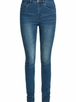 OXMO Jeans*Damen 5-Pocket-Jeans - OXLenna blau uni