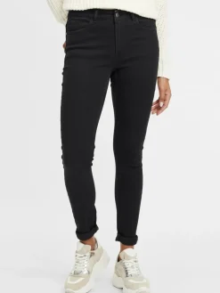 OXMO Jeans*Damen 5-Pocket-Jeans - OXLenna schwarz uni