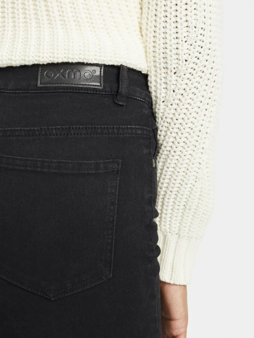 OXMO Jeans*Damen 5-Pocket-Jeans - OXLenna schwarz uni