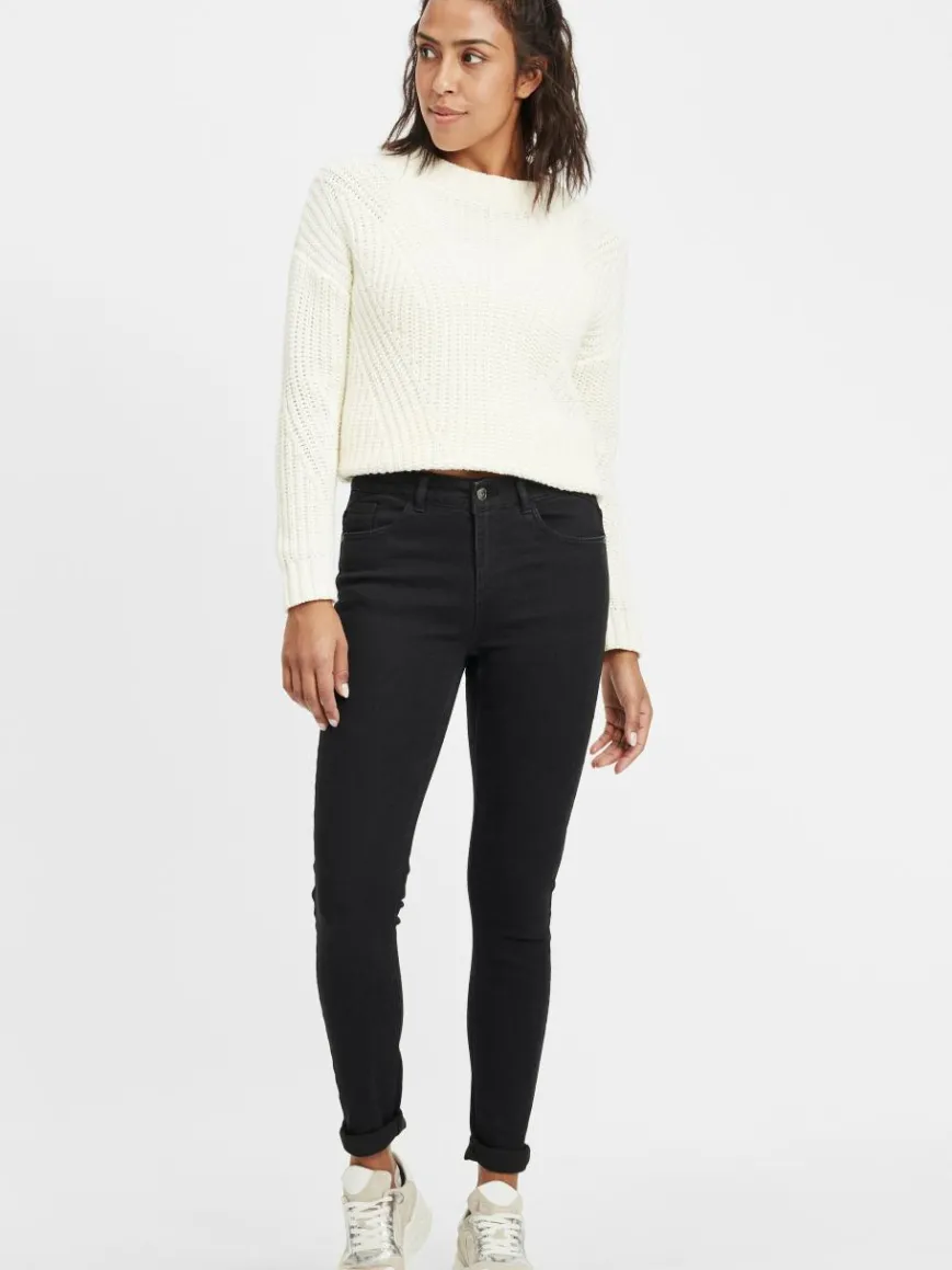 OXMO Jeans*Damen 5-Pocket-Jeans - OXLenna schwarz uni