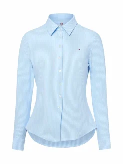 Tommy Hilfiger Shirts & Tops*Damen Polohemd hellblau weiß gestreift