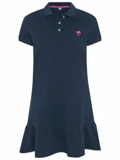 Polo Sylt Kleider*Damen Polokleid marine blau uni