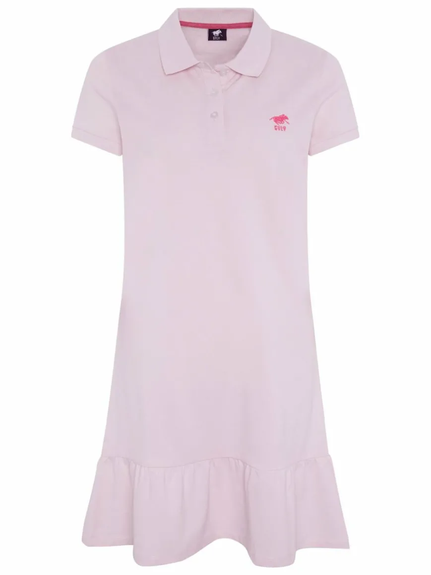 Polo Sylt Kleider*Damen Polokleid rosa pink uni