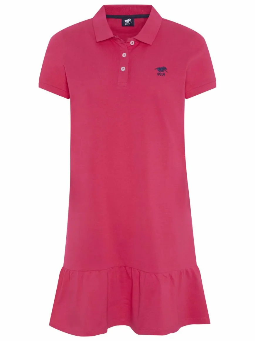 Polo Sylt Kleider*Damen Polokleid pink uni