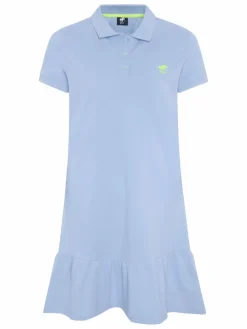 Polo Sylt Kleider*Damen Polokleid hellblau uni