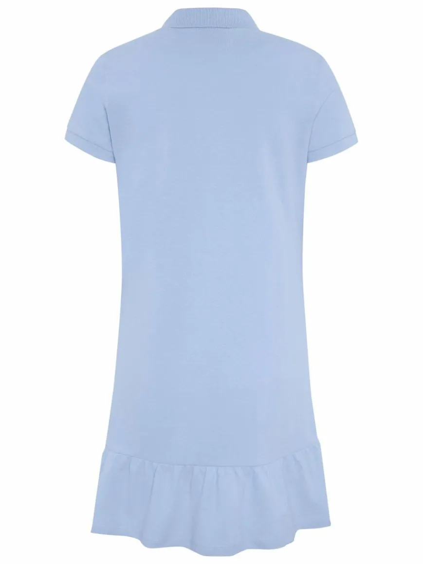 Polo Sylt Kleider*Damen Polokleid hellblau uni