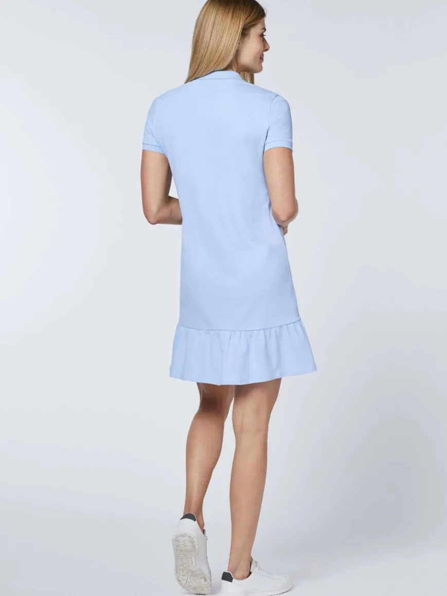 Polo Sylt Kleider*Damen Polokleid hellblau uni