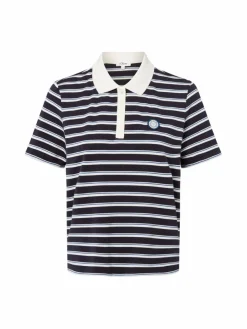 s.Oliver Shirts & Tops*Damen Poloshirt marine ecru gestreift