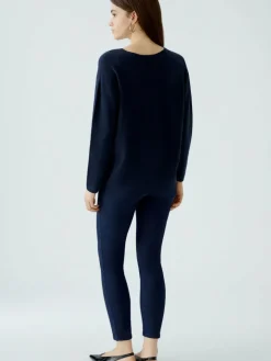 Oui Pullover & Strickjacken*Damen Pullover blau uni