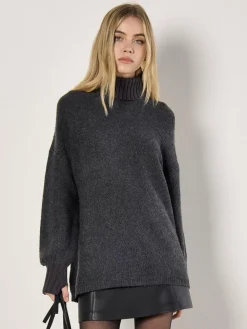 Apricot Pullover & Strickjacken*Damen Pullover grau uni