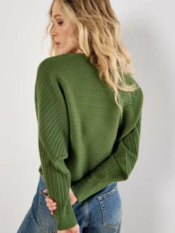 Apricot Pullover & Strickjacken*Damen Pullover grün uni